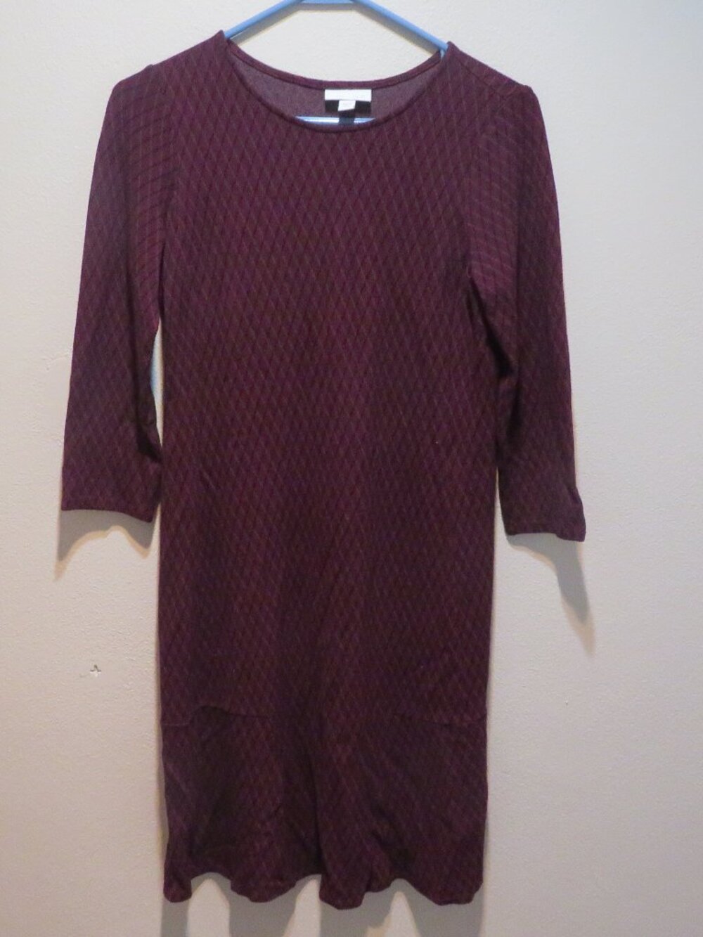J. Jill Ponte Knit Dress Diamond Pattern Size XSP